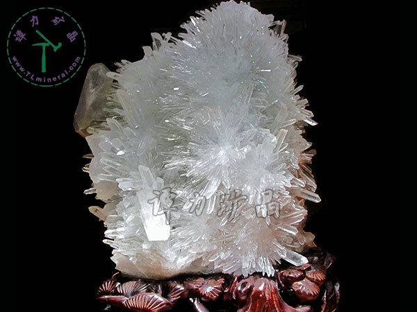 水晶-+重晶石-，42x28x16cm-四川省，金口河，新華村