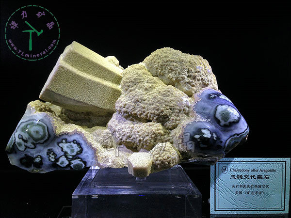 玉髓交代霰石，美國(guó)